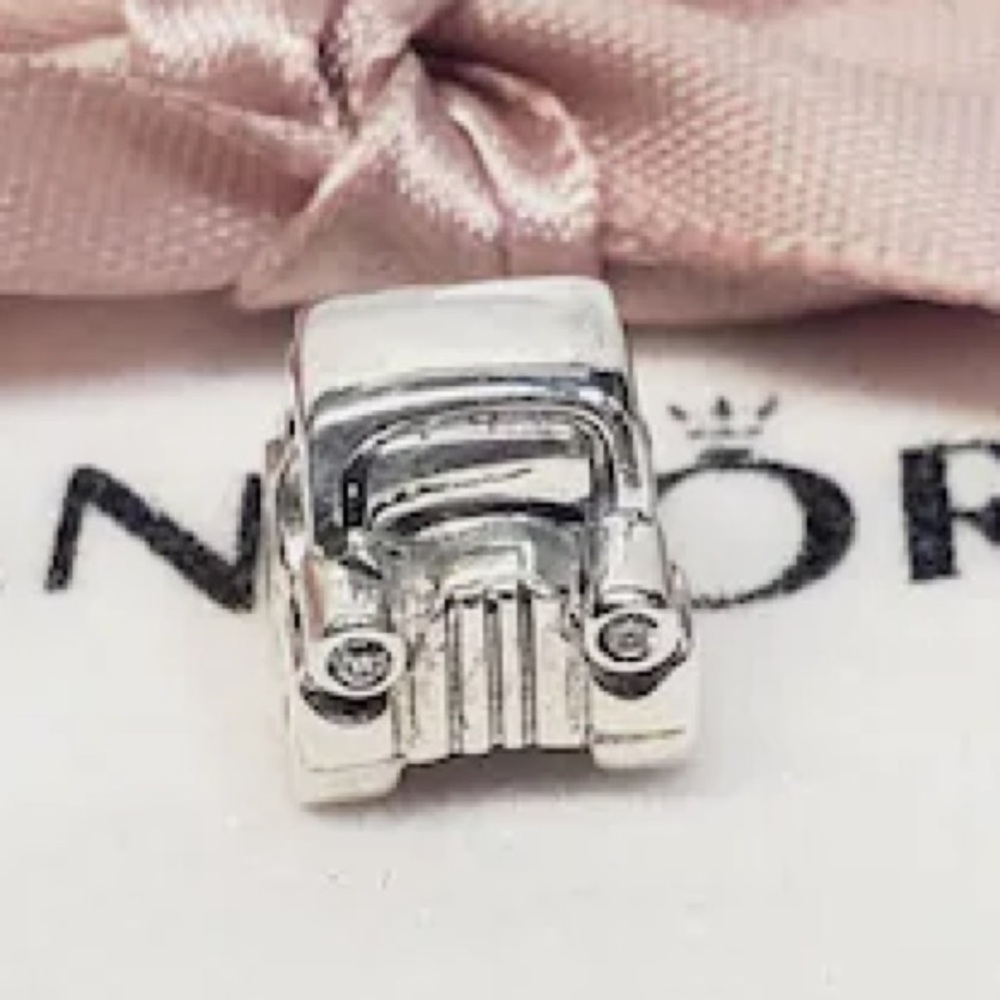 Genuine Retired PANDORA Car Charm with Red and Clear CZ; 790450CZ